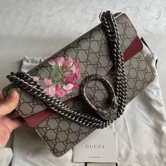 Gucci Supreme Monogram Blooms small Dionysus Bag Beige - Picture 2 of 6